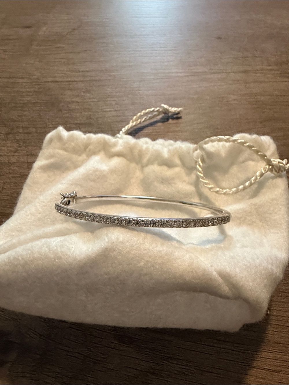 Diamonique Hinged Bangle 1.45cttw